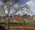 sur verger à pontoise en hiver 1877 Camille Pissarro paysage